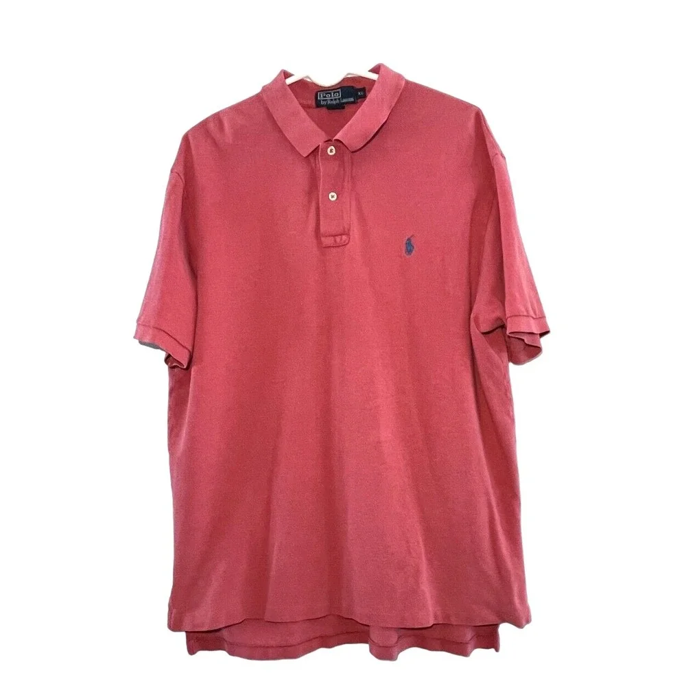 Polo by Ralph Lauren‎ Men's Short Sleeve Polo Golf Shirt XL Salmon
